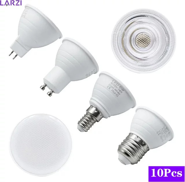 10er Set LARZI LED-Strahler für Innenbeleuchtung, 6W, Weiß, Cool White - Bild 1