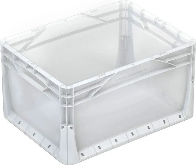 Eurobox-System Vollwand Box mit Griffmulden, Transparent, B/T/H: 40 x 30 x 22 cm - Bild 1