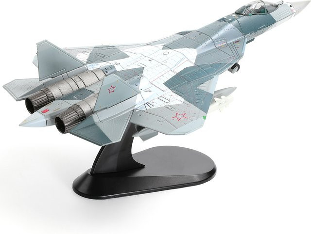 NUOTIE Su-57 Snow Split Version Kampfflugzeugmodell, 1:100, Metall, Grau - Bild 1
