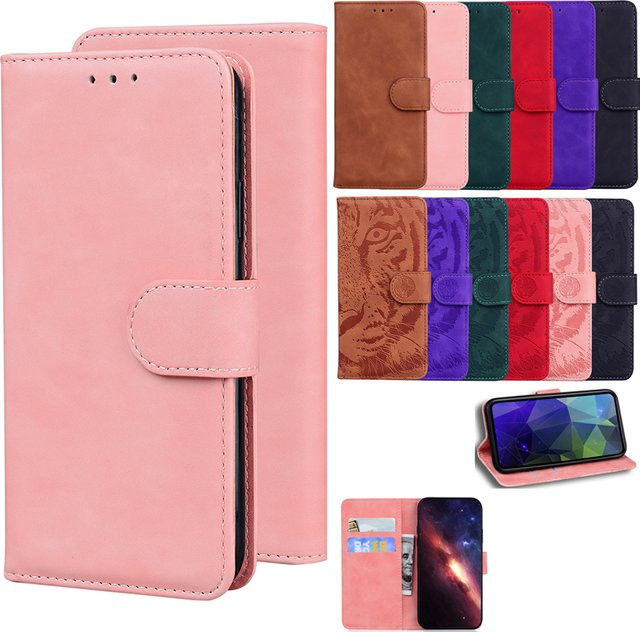 Magnetische Leder-Handyhülle als Flip Cover Wallet Case für Huawei P10 P20 P30 P40 P50 Pro Mate 10 Lite Mate 20 Pro in Pink - Bild 1