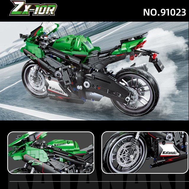 Xturboman Ninja ZX-10R Motorrad, Modell, Maßstab 1:14 - Bild 1