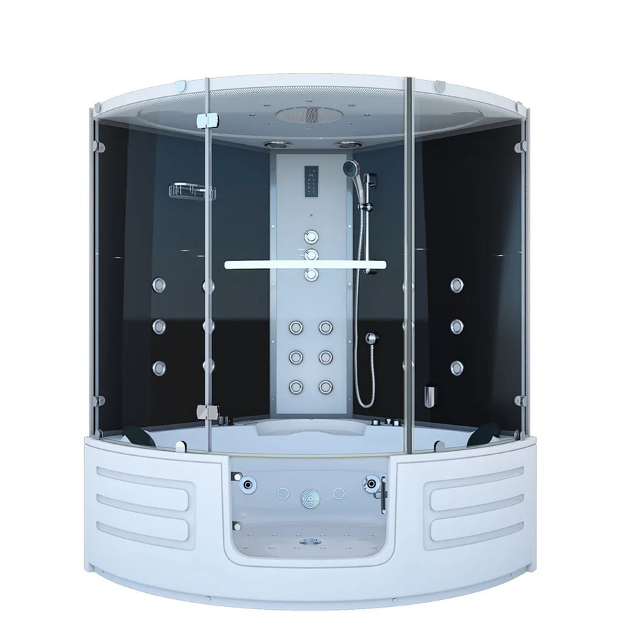 AcquaVapore Dampfdusche Whirlpool Duschkabine mit Regendusche, Handbrause, Körperdüsen und LED-Beleuchtung, B/T: 150 x 150 cm, Höhe: 220 cm - Bild 2