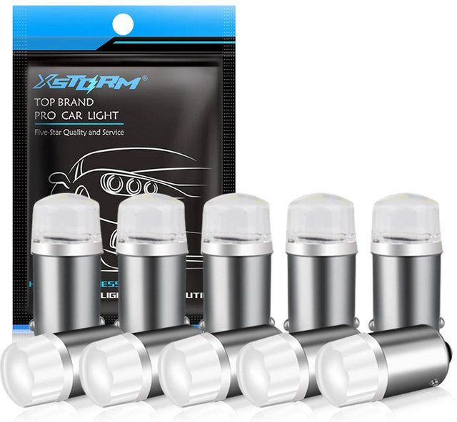 10 Stück XST Car LED-Glühbirnen BA9S T4W für Auto, Blau, 12V SMD LED-Anzeigelampe für Kennzeichenlampe, Innenleuchte und Side Wedge - Bild 1