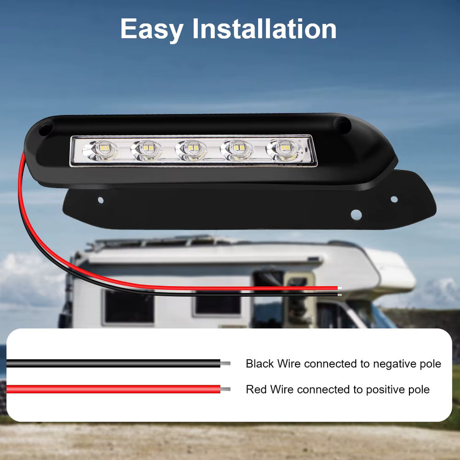 Wasserdichte LED-Lichtleiste für Wohnwagen und Wohnmobile in Weiß - Bild 2