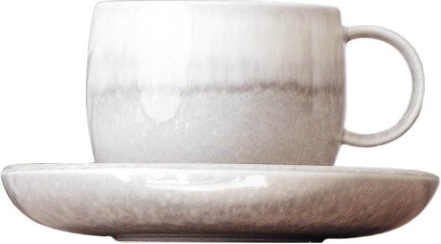 Villeroy & Boch like. Kaffeetasse mit Untertasse Perlemor Sand 190 ml - Bild 1