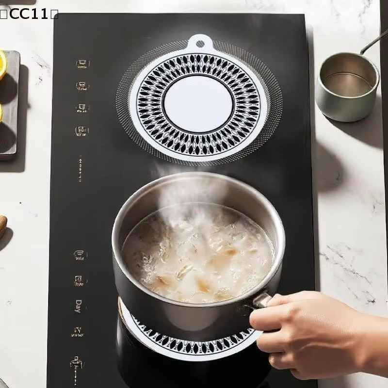 KuZHEN Induktionskochfeld-Matte als rutschfeste Unterlage und Kratzschutz für Induktionsherde sowie Heißluftfritteusen, 1 Stück - Bild 4