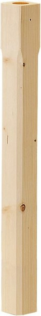 Zylindrischer Tischfuß von Dieda aus Fichte in Beige und Braun, Höhe: 73 cm, Durchmesser: 7 cm - Bild 1