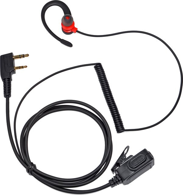 HYS Walkie Talkie Headset mit PTT-Mikrofon und weichem In-Ear-Ohrhörer in Schwarz für BaoFeng UV-5R BF-888s Kenwood Retevis - Bild 1
