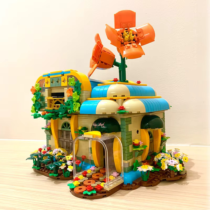 CETYL ToonCity Florist MOC Baustein-Set mit LED-Licht, 2102 Teile, Mehrfarbig - Bild 2