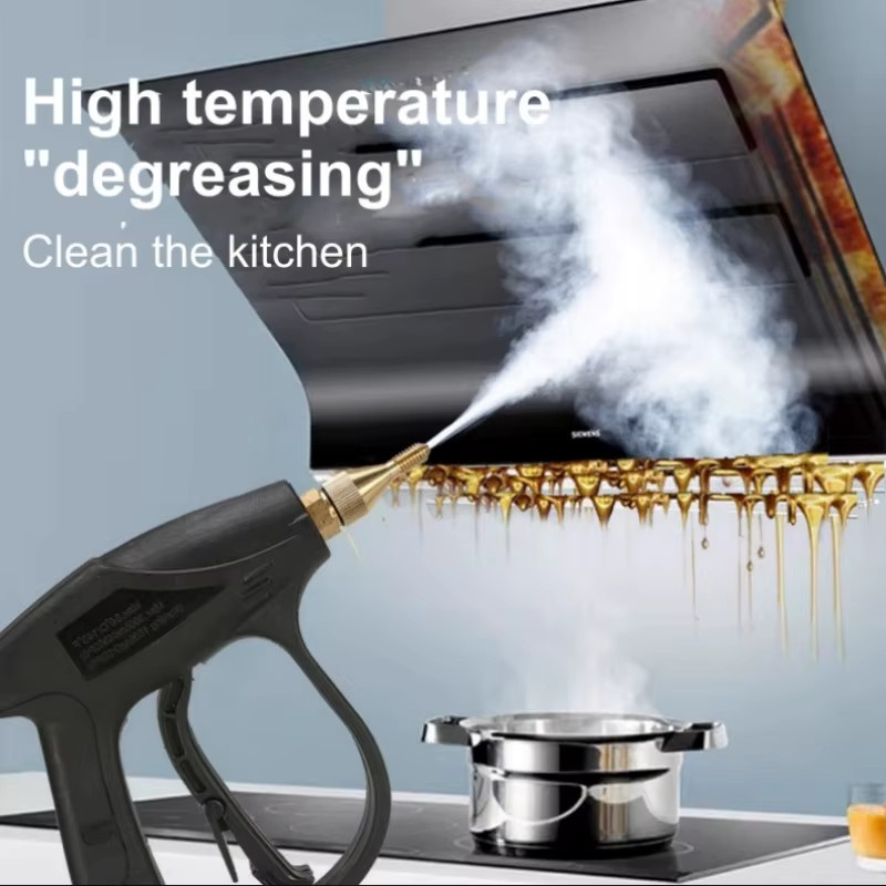 SUSWEETLIFE Handheld Dampfreiniger für Haushalt und Auto in Schwarz-Gelb mit Hochtemperatur-Sterilisation und EU-Stecker - Bild 3