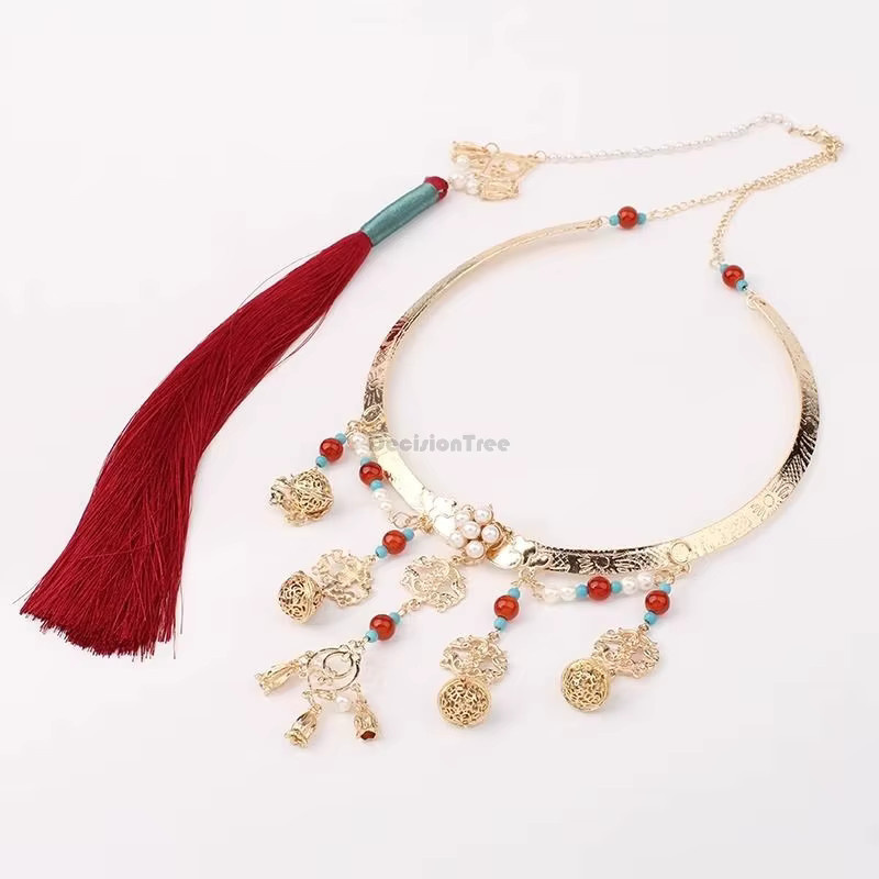 Halskette mit langer Quaste, Gold, Perle, Unisex - Bild 3