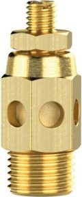 Riegler Schalldämpfer aus Messing mit Bronze gesintertem Gehäuse, einstellbar, G1/4, Gold/Braun - Bild 1