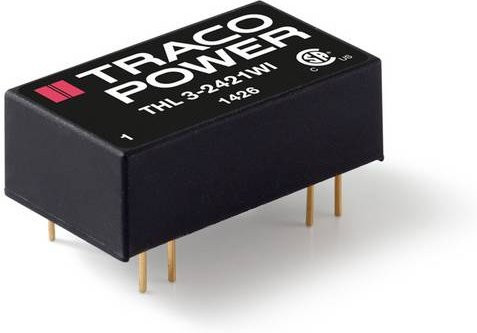 TracoPower THL 3-2413WI DC/DC-Wandler Print 24 V/DC auf 15 V/DC 200mA 3W Schwarz - Bild 1