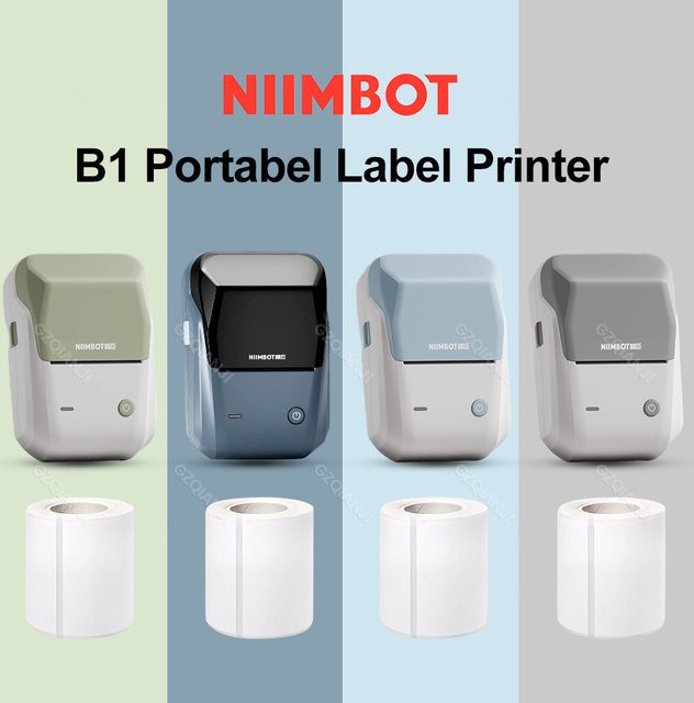 Niimbot B1 Mini Thermodrucker Bluetooth Tragbarer Etikettendrucker für Selbstklebende Etiketten - Bild 1