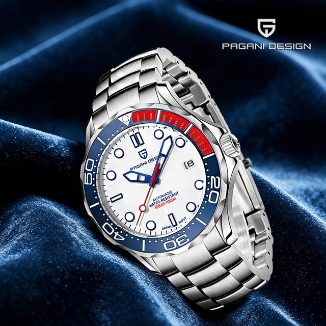 Pagani Design Armbanduhr, Automatik, Edelstahl, Silber, Herren - Bild 1