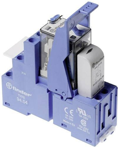 Finder Koppelrelais 58.34.9.012.0050 in Blau, 12 V/DC, 7A, 4 Wechsler - Bild 1