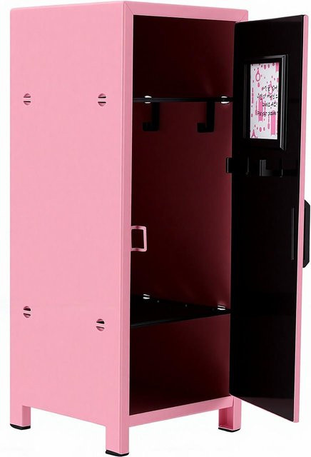 GoolRC Mini-Spind aus Metall als kleiner Aufbewahrungsschrank in Rosa - Bild 1