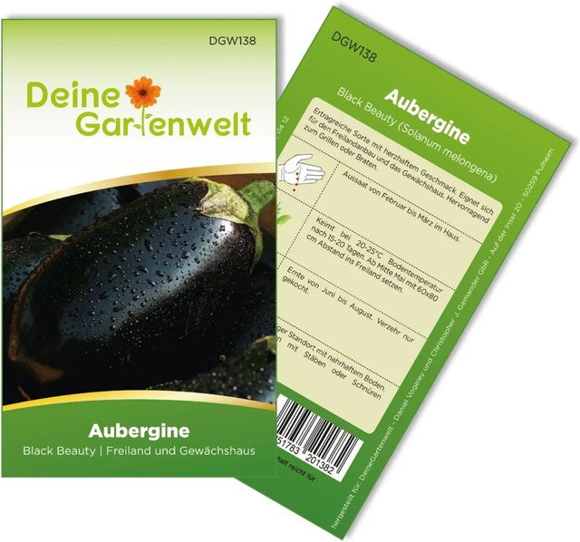 Deine Gartenwelt Aubergine Black Beauty Gemüsesamen - Bild 1