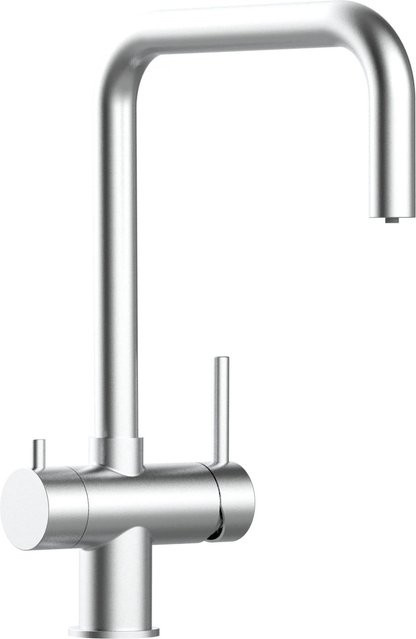 VIZIO Küchenarmatur Edelstahl gebürstet in Silber mit 3-Wege-Niederdruckfunktion und 360° schwenkbarem Auslauf - Bild 1