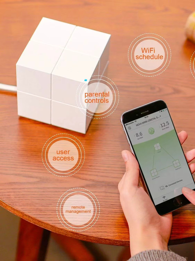 Tenda MW6 Mesh Wireless Gigabit Router AC1200 Dual-Band 2,4 GHz/5,0 GHz Whole Home Wifi Abdeckung System in Weiß - Bild 2