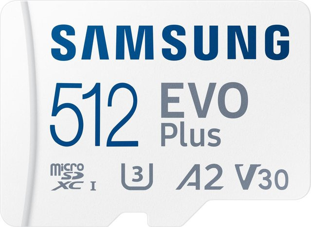 Samsung EVO Plus microSDXC UHS-I Speicherkarte, 512 GB, White, V30 - Bild 1