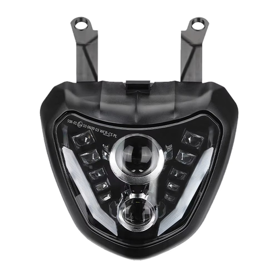 KEMITOUR LED Licht Projektor Scheinwerfer mit DRL für Yamaha MT07 FZ07, wasserdicht, Schwarz/Transparent - Bild 7