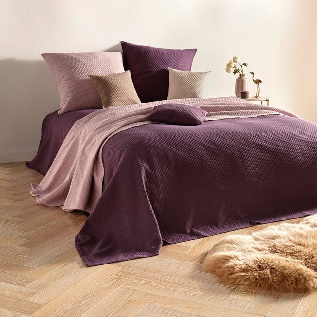 Kissenhülle Pereira da Cunha aus 100% Baumwolle mit Waffelmuster in Purple, B/B/H: 40 x 40 x 40 cm - Bild 1