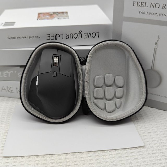Tragbare wasserdichte EVA-Reisetasche für Logitech MX Master 4 Maus in Schwarz - Bild 1
