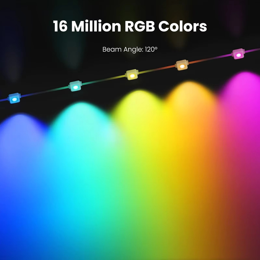 MOES Tuya WiFi Smart LED Lichterkette für Außen, IP67 Wasserdicht, RGB Multicolour mit RF Fernbedienung, kompatibel mit Alexa und Google Assistant - Bild 3