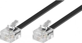 Goobay RJ-11 Anschlusskabel 4-Pin in Schwarz, Länge: 3 m - Bild 2