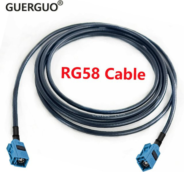 GuerGuo HF-Koaxialkabel RG58 mit Fakra-Stecker Code C auf Fakra-Buchse Code C als Fakra-Jumper Autokabel - Bild 1