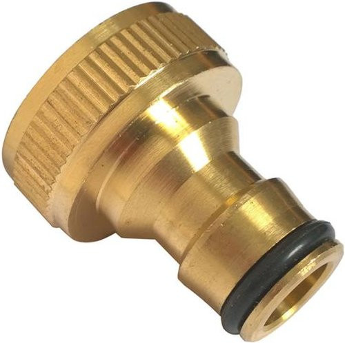 LUCKY TOOLS Messing Wasserhahn Adapter 3/4 Zoll für Garten Wasserschlauch Schnellrohrverbinder - Bild 1