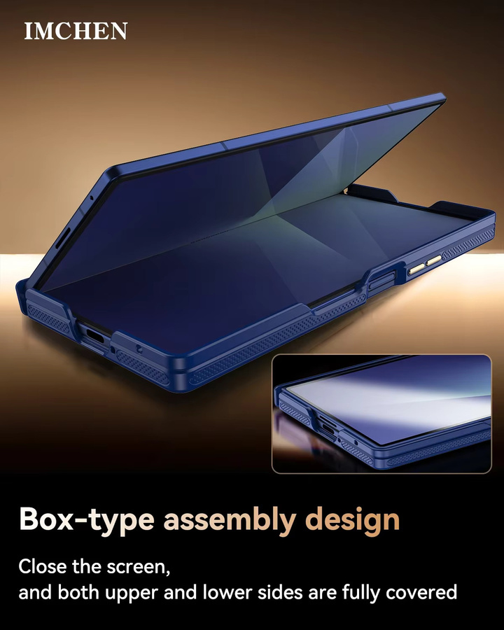 Samsung Galaxy Z Fold 7 Hartschale Handyhülle mit Fallschutz und kabellosem Laden in Blau - Bild 3