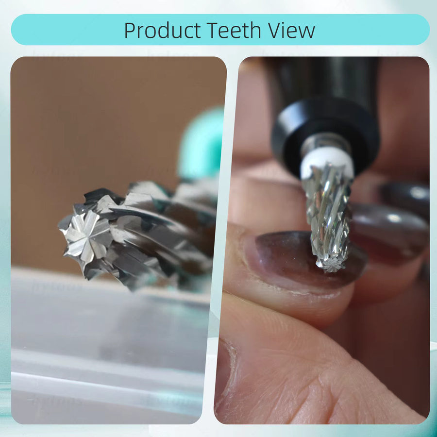 HYTOOS Nagelbohrer, 16mm, Konisch, 5-in-1, Hartmetall, für Gel-Entfernung - Bild 3