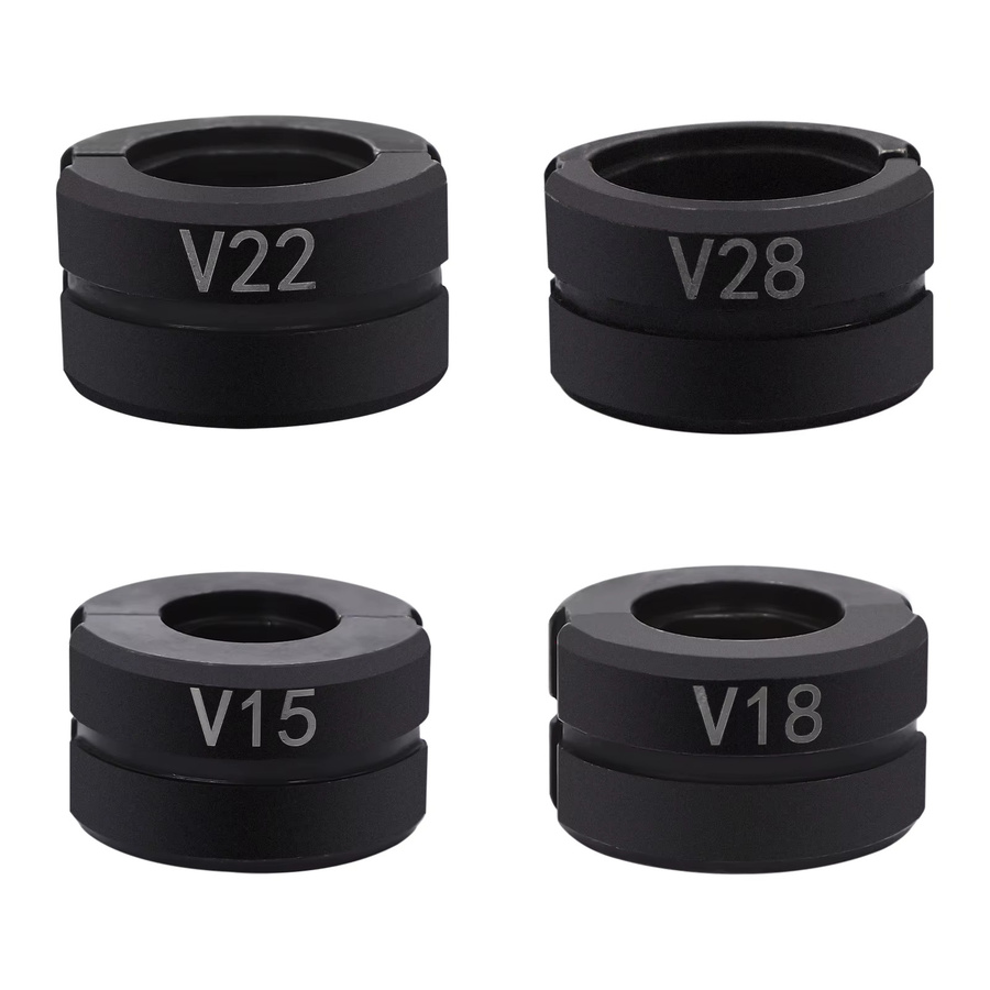 Bymaocar Crimpbacken Set in Schwarz für Rohr-Crimpzangen und Handpresszangen mit den Größen 15 mm, 18 mm, 22 mm und 28 mm - Bild 4