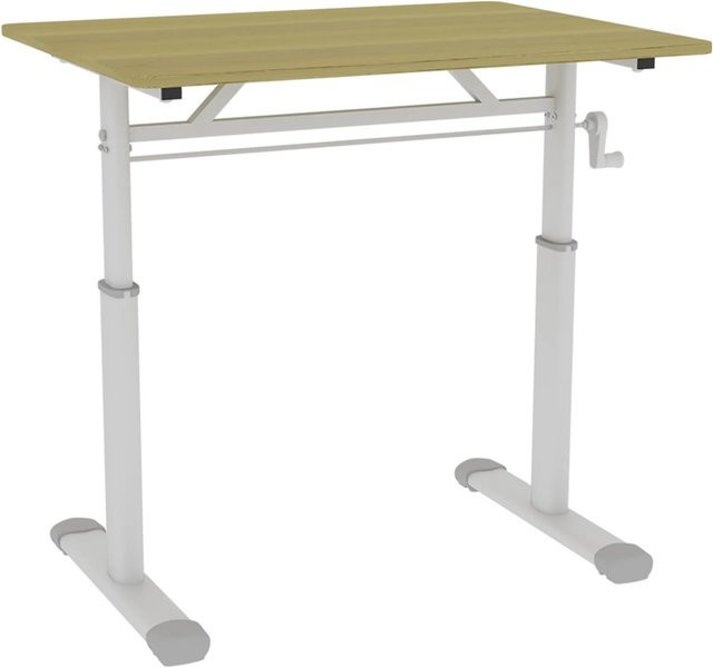 okwish Höhenverstellbarer Schreibtisch für Kinderzimmer und Home Office in Natur, B/T/H: 80 x 60 x 90 cm - Bild 1