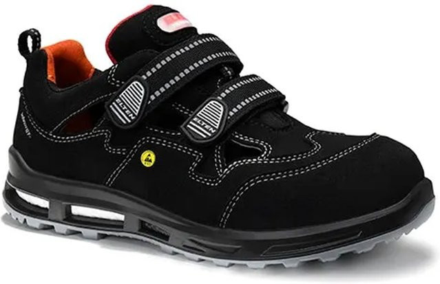 Elten Sicherheitssandale Scott S1P ESD in Schwarz-Rot, Größe 47 - Bild 1