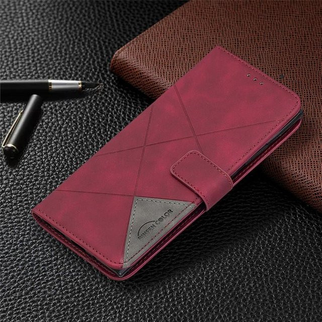Luxus Leder Handyhülle für Motorola Moto G84 G54 5G G14 4G Edge 40 Neo als magnetische Brieftasche Klapphülle in Rot - Bild 1