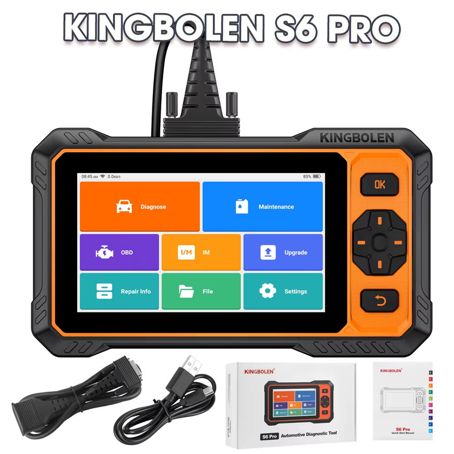 Kingbolen S6 Pro OBD2-Scanner in Schwarz mit bidirektionalem Scan-Tool, CAN FD und FCA Unterstützung für alle Systeme sowie 20 Servicefunktionen - Bild 5