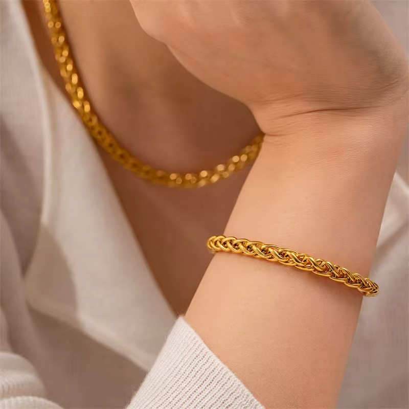 EILIECK Schmuck-Set Edelstahl, Gold, Damen - Bild 3