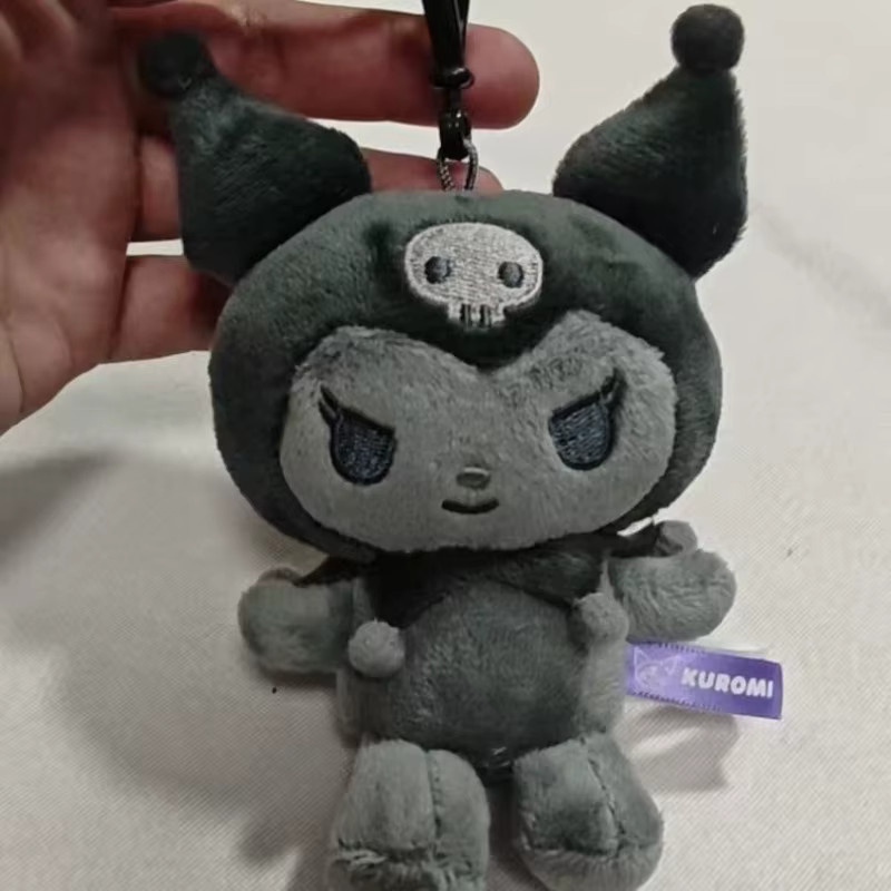 Sanrio Cinnamoroll Kuromi Melody Hangyodon Stofftier Schlüsselanhänger, Schwarz - Bild 4