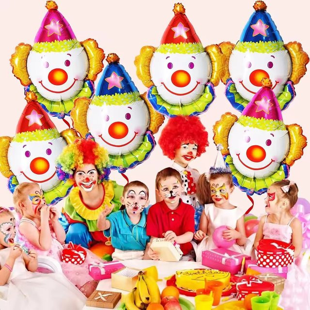 3-teiliges BALONAQ Clown-Luftballons-Set in Mehrfarbig für Zirkus- und Geburtstagspartys - Bild 1