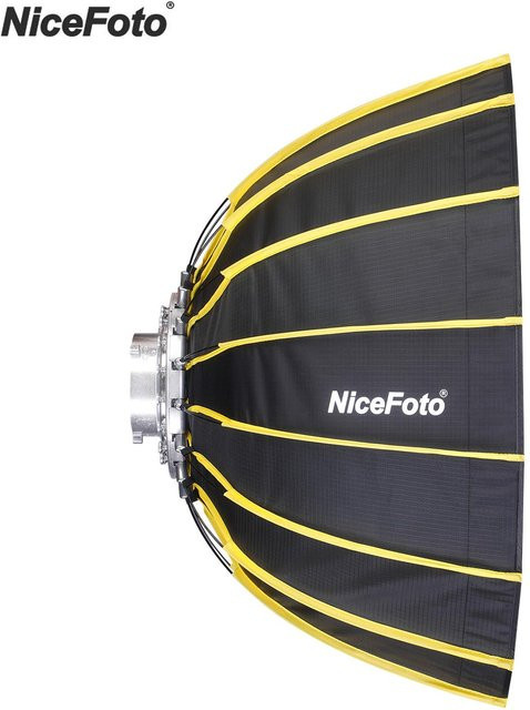 NiceFoto Tragbare sechseckige Softbox mit schneller Installation und weichem Diffusortuch, Farbe: Grau, Durchmesser: 60 cm - Bild 1