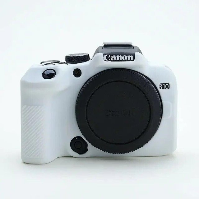 Canon EOS R10 Silikon Schutzhülle Kamera Tasche in Weiß - Bild 1