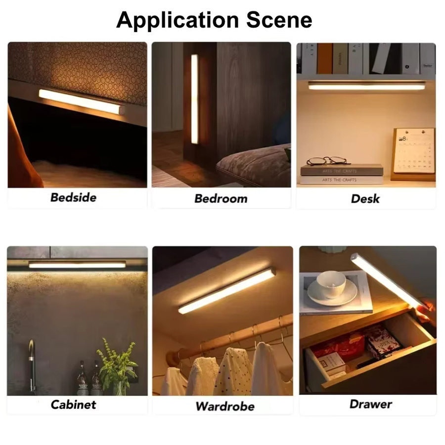 ESMARTER LED Wandleuchte in Weiß mit Bewegungssensor, wiederaufladbare magnetische Schranklampe und Nachtlicht für Badezimmer und Möbel - Bild 3