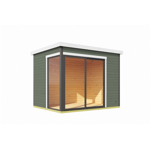 Lasita Gartenhaus Austin Flachdach in Grau-Grün lasiert B/H/T: 300 x 239,4 x 240 cm - Bild 3