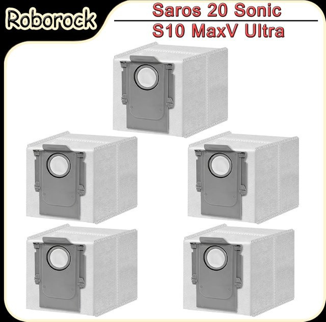 Roborock Staubbeutel Ersatzteile in Weiß für Saros 20 Sonic und S10 MaxV Ultra Roboterstaubsauger Packung mit 12 Stück - Bild 1