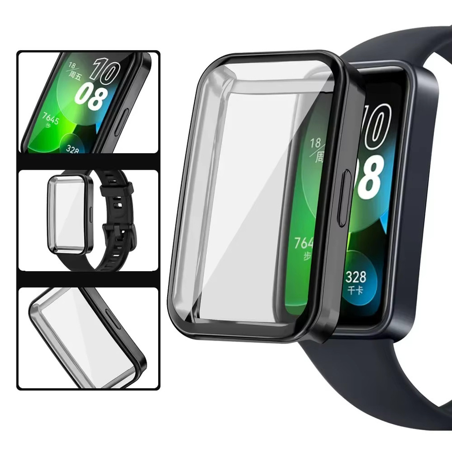 Huawei Smartwatch-Hülle, TPU, Schwarz, transparent - Bild 3