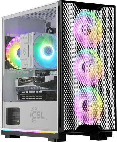 CSL Computer Gaming PC M11650H in Weiß mit AMD Ryzen 7 9700X, 32GB RAM, 1TB SSD und Nvidia GeForce RTX 4060 Ti 8GB GDDR6, Windows 11 Home - Bild 1