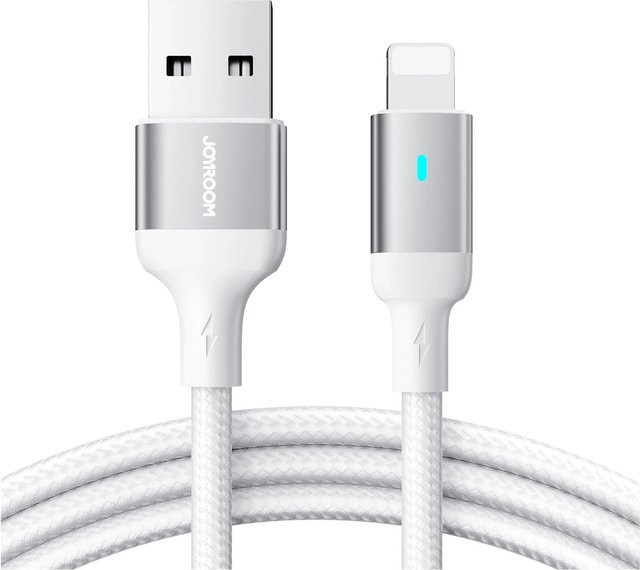 Joyroom Daten- und Ladekabel USB-A auf Lightning S-A10, 18W, Weiß, Länge: 1,2 m - Bild 1